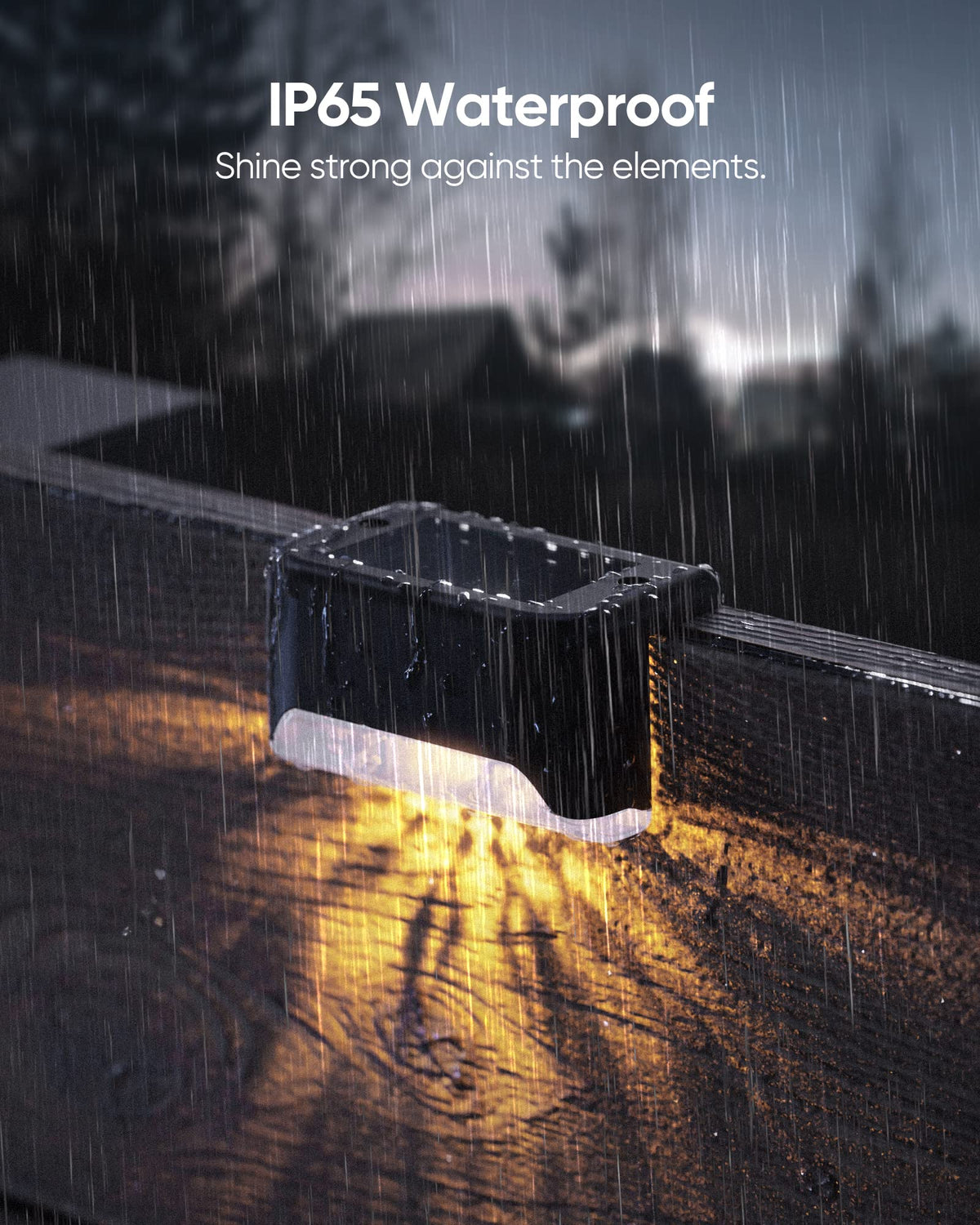 Koadclo | 16 Pack Solar Deck Light – Weatherproof LED Fence Light for Garden & Terrace, Black