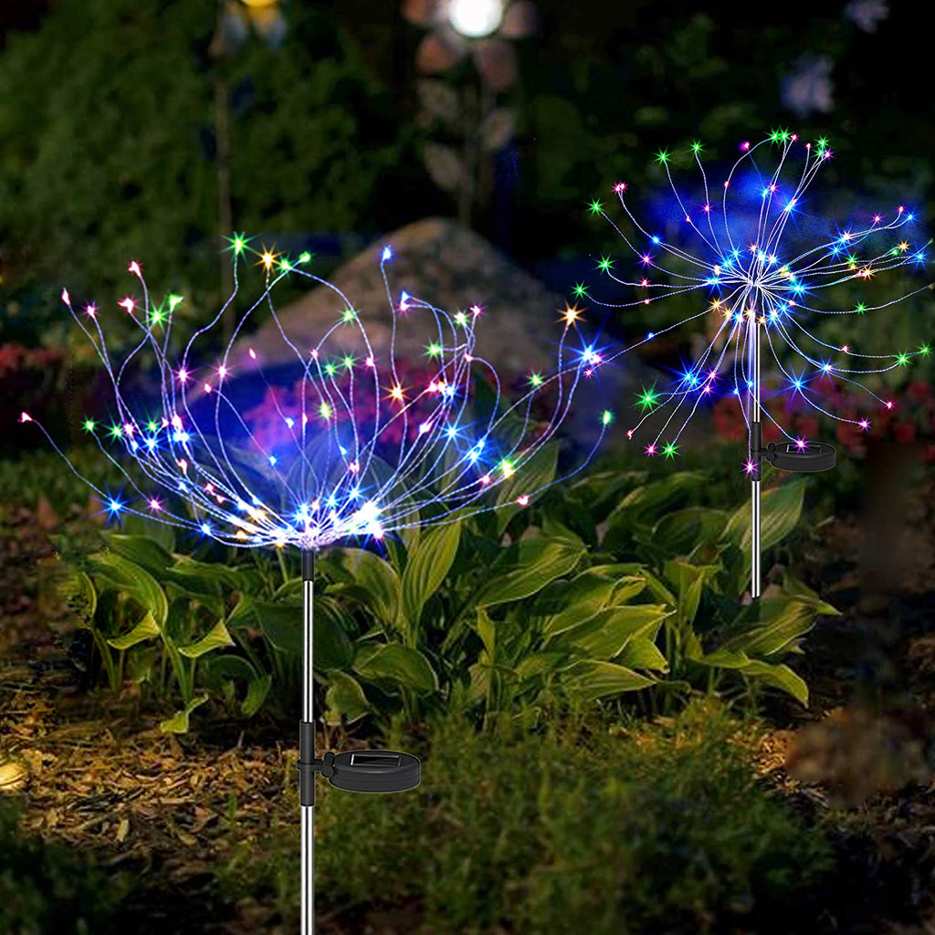 Koadclo | 4-Piece Solar Firework Garden Lights – Weatherproof LED Decorative Stakes for Garden & Patio