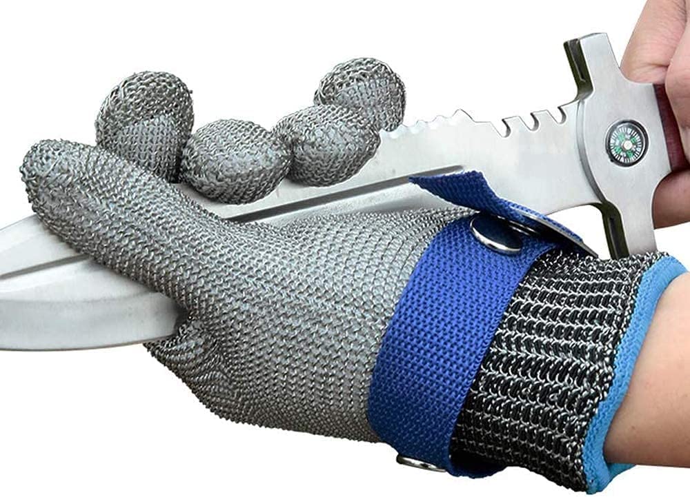Amtn Club | Food Grade Stainless Steel Mesh Metal Glove – Cut Resistant Safety Glove for Kitchen