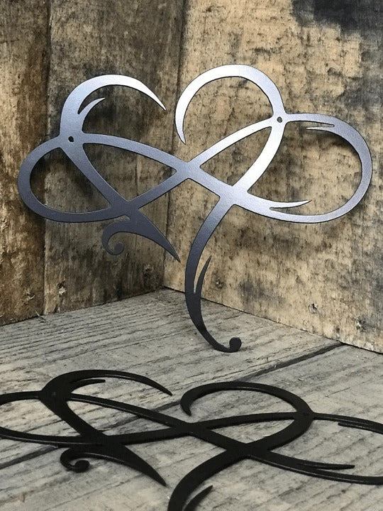 Koadclo | Endless Heart Steel Wall Decoration – Metal Wall Art for Living Room & Bedroom