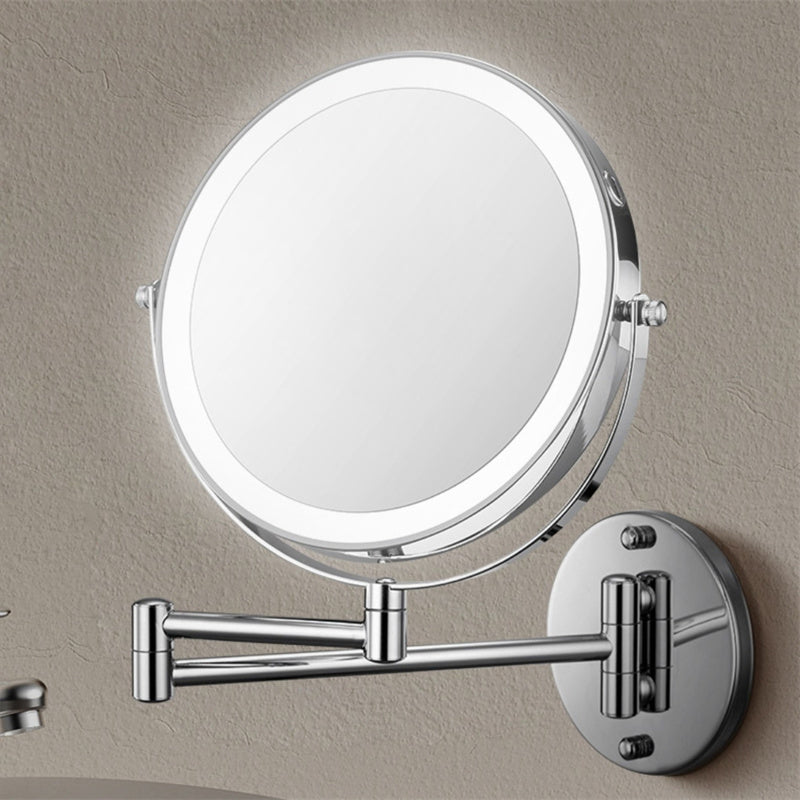 Koadclo | Rechargeable Wall-Mounted Shaving Mirror - 360° Rotation with LED Lighting
