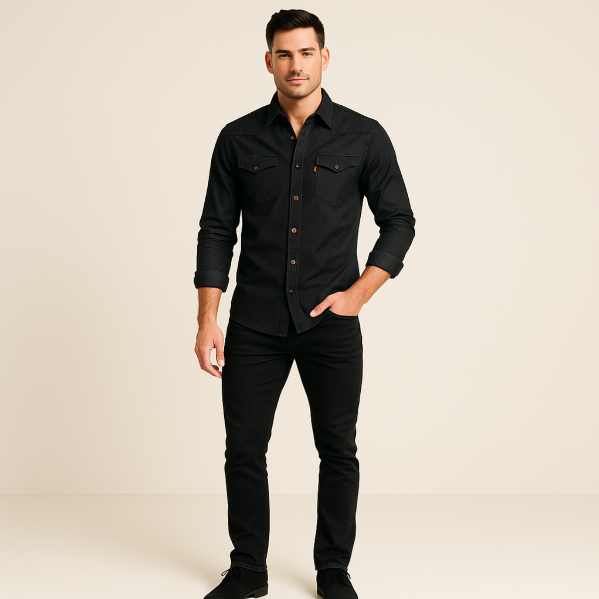 Ashlin | Men’s Denim Casual Shirt