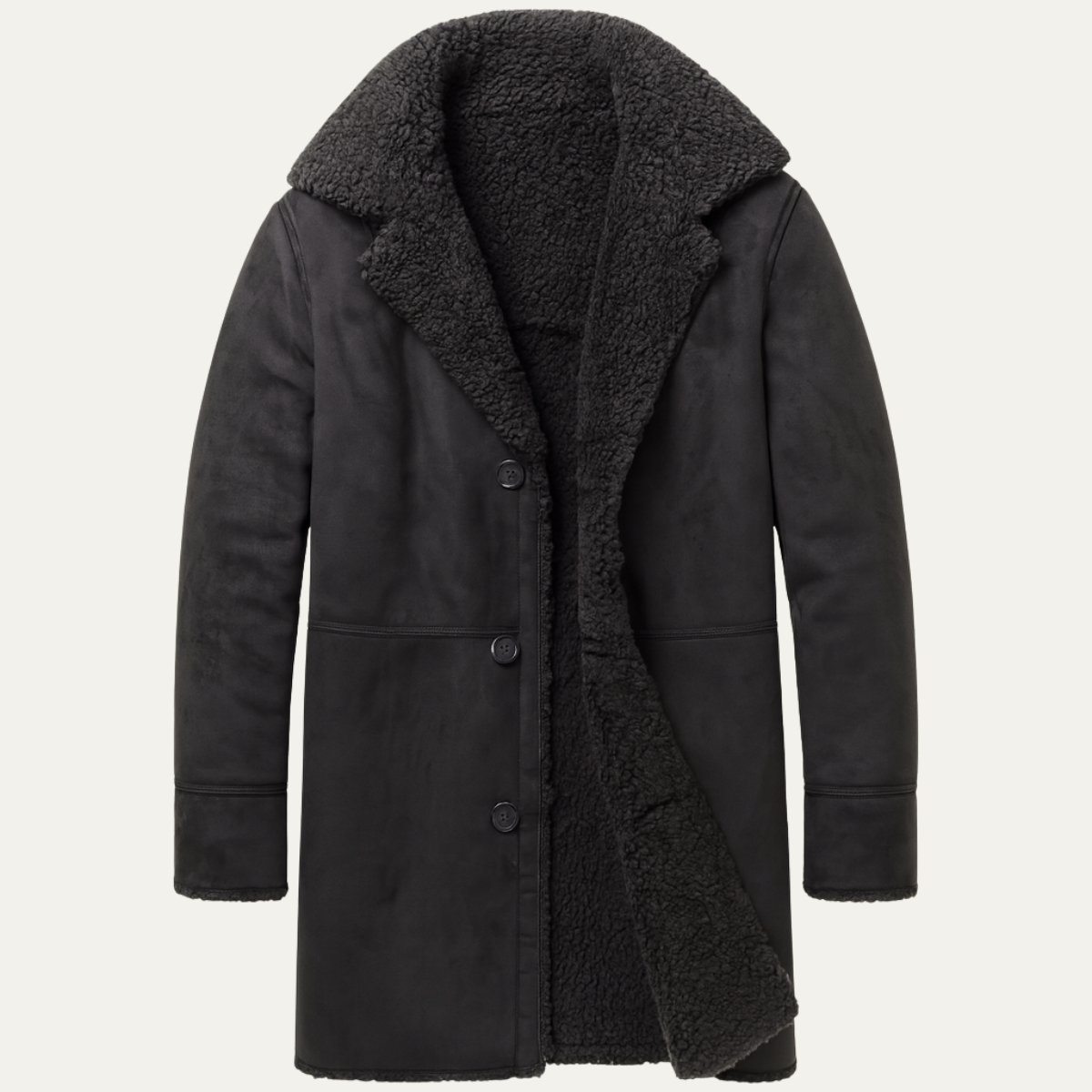 Aspeno | Men’s Shearling Winter Coat