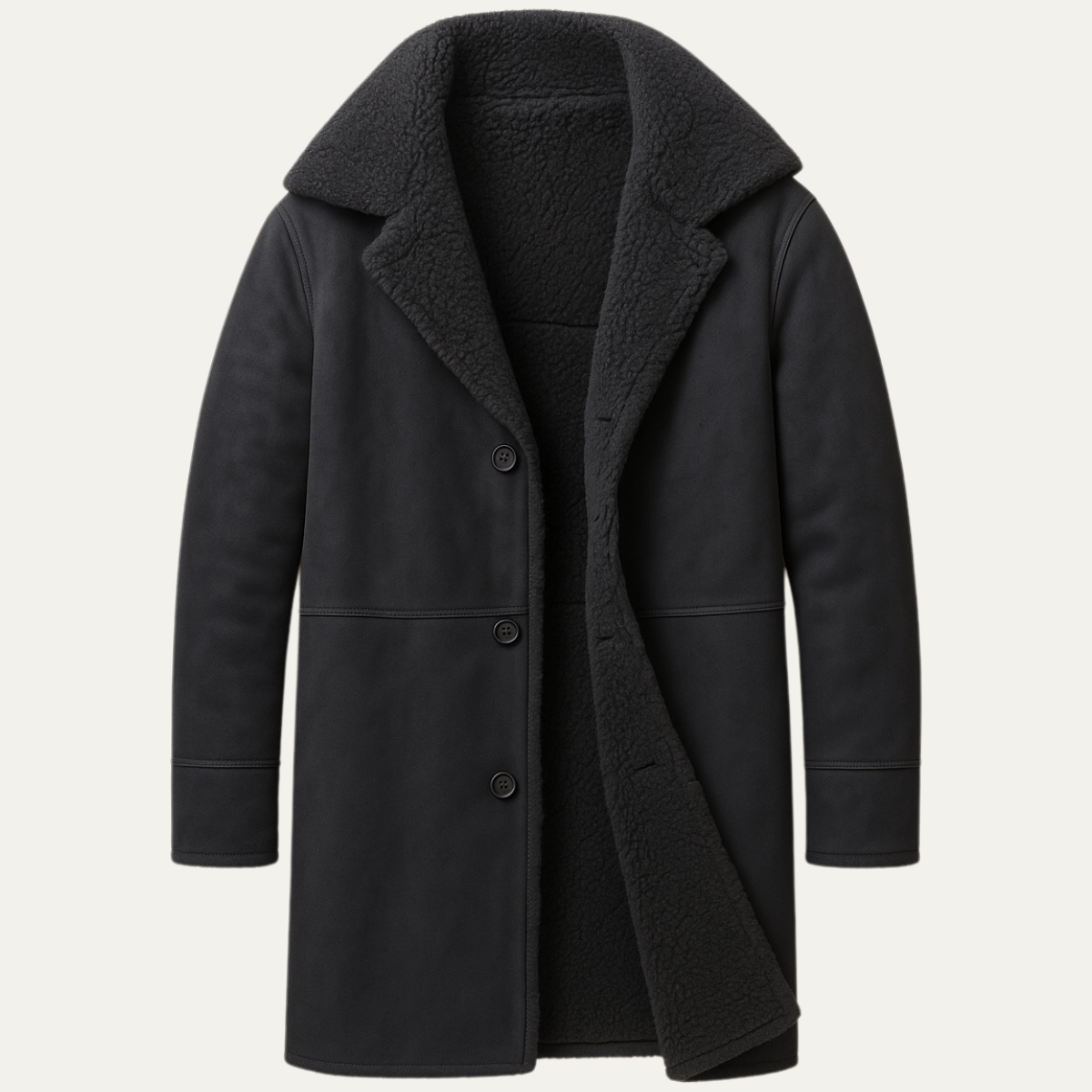 Aspeno | Men’s Shearling Winter Coat