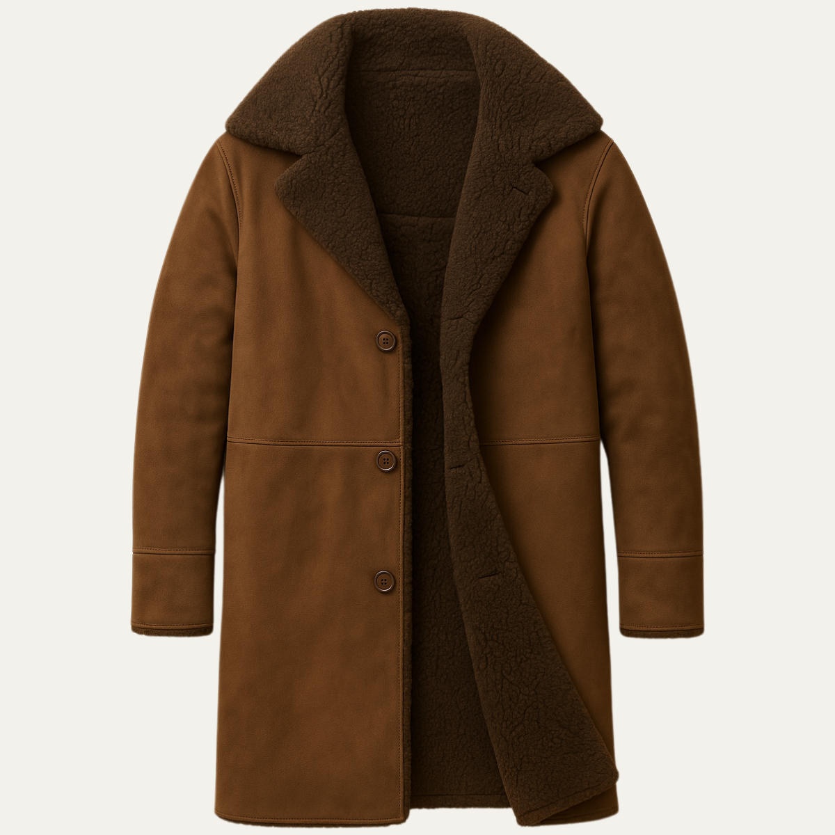 Aspeno | Men’s Shearling Winter Coat