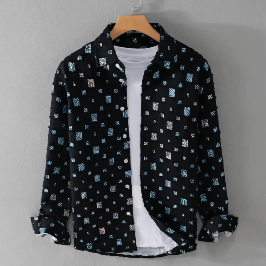Auric | Men’s Premium Frayed Denim Shirt