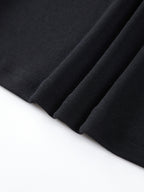 Square Neck Solid Long Sleeve Shirt Casual Everyday Wear