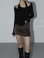Leisure Satin Mini Skirt Trendy Comfortable Casual Wear