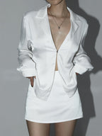 Leisure Satin Mini Skirt Trendy Comfortable Casual Wear