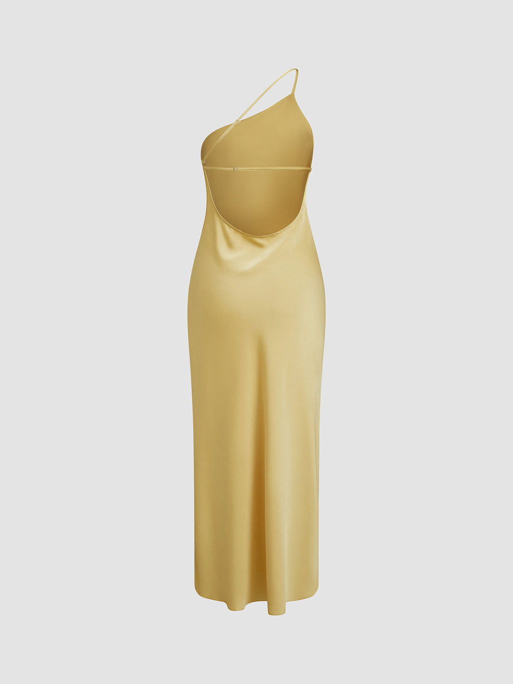 Moonlight Open Back Satin Slit Long Dress for Elegant Evenings