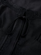Fly Away Tied Lace Trim Linen Tank Top for Women Summer Casual