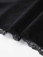 Fly Away Tied Lace Trim Linen Tank Top for Women Summer Casual