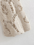 Island Mood Crochet Cover Up Top Lightweight Beachwear