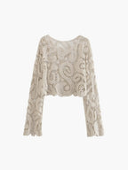 Island Mood Crochet Cover Up Top Lightweight Beachwear