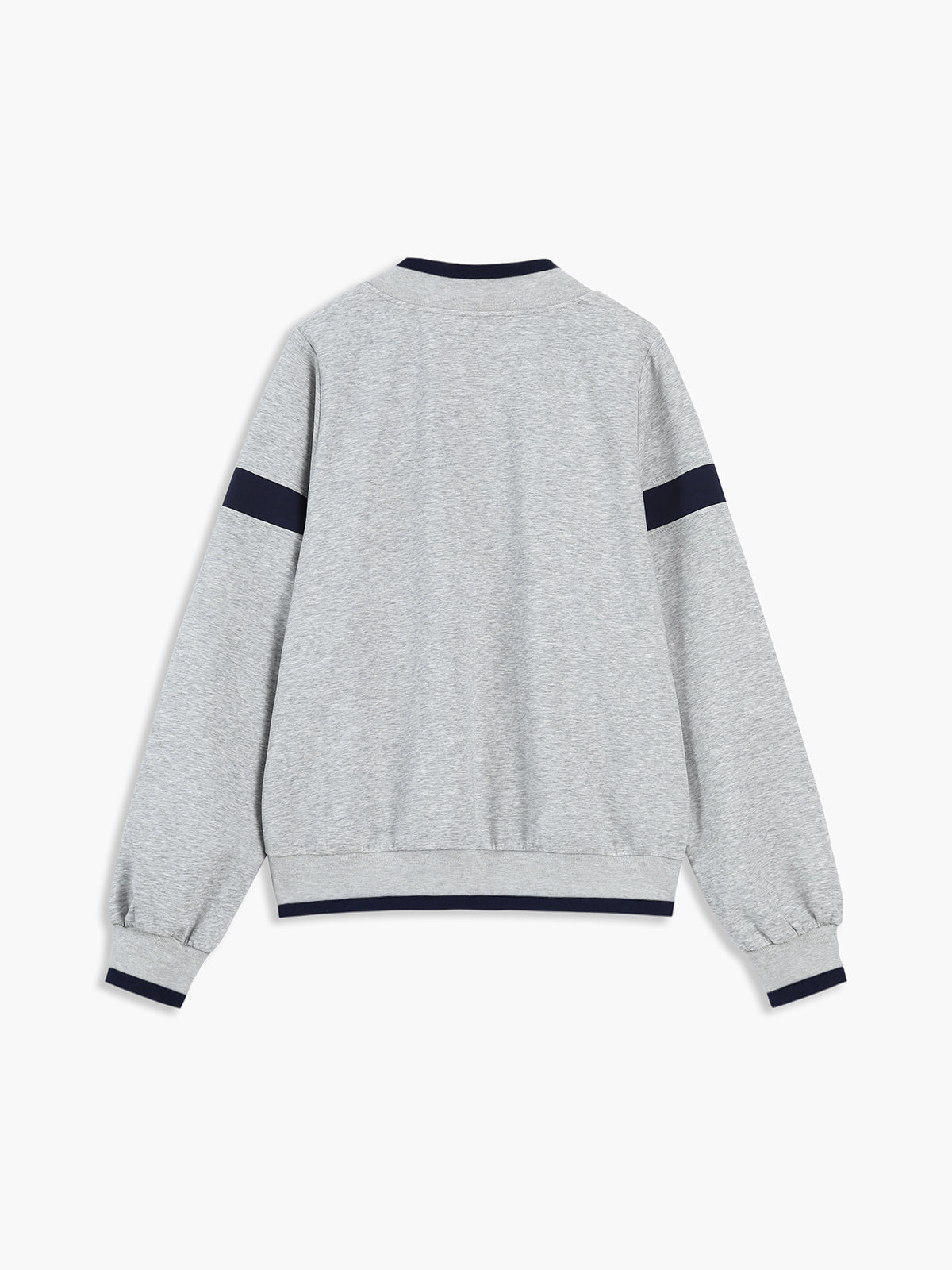 Contrast Trim Oversized Sweatshirt Cozy Casual Unisex Style