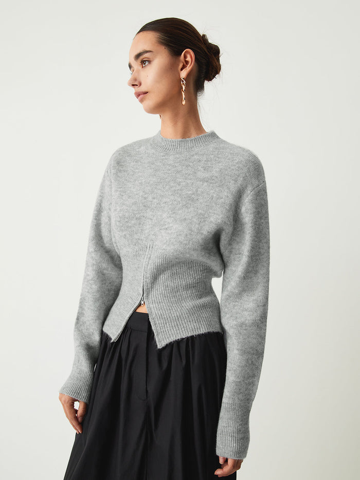 Half Zip Fuzzy Sweater Comfortable Winter Warm Pullover
