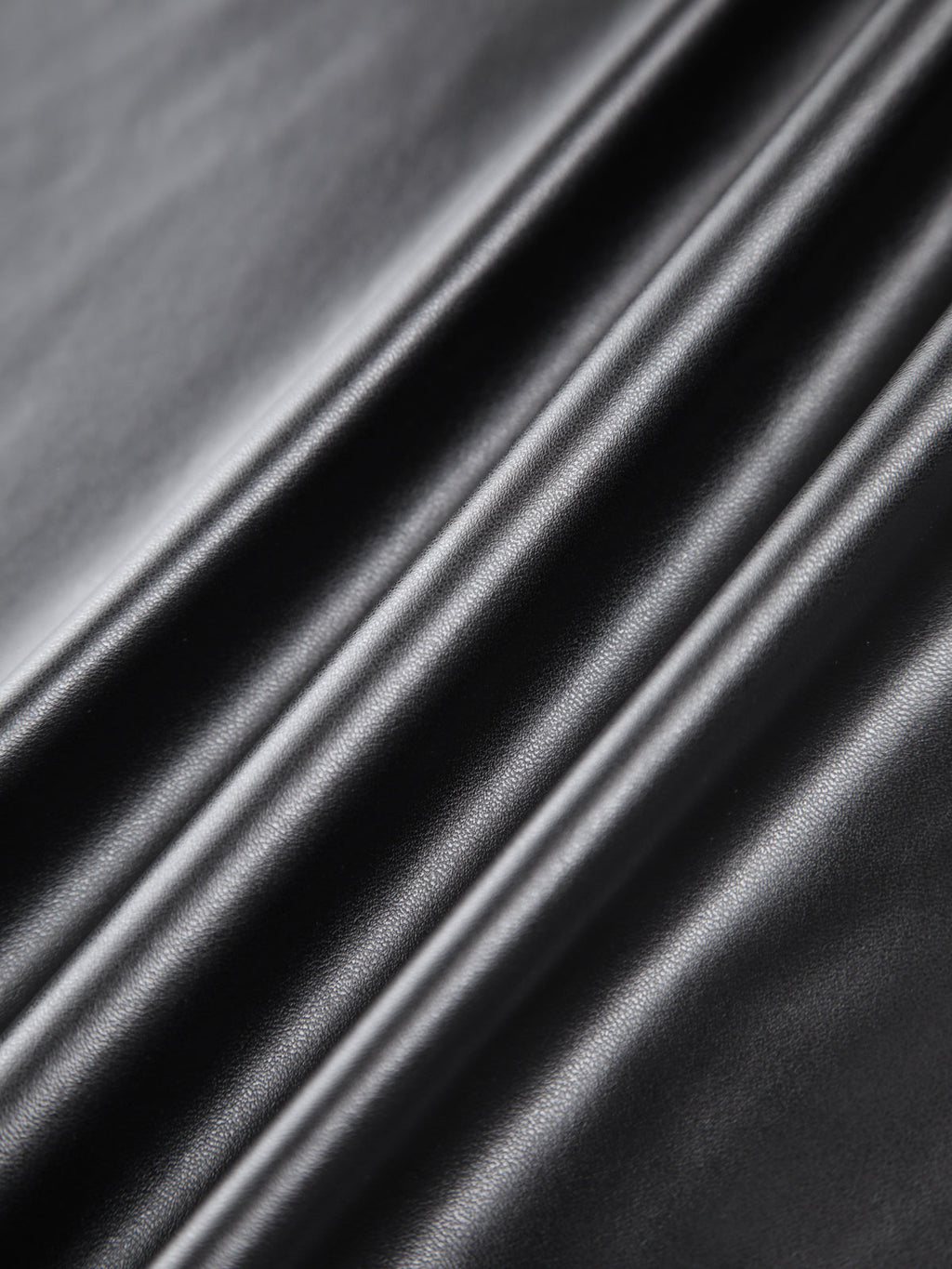 Faux Leather Ruched Slit Midi Skirt Women's Trendy Fashion