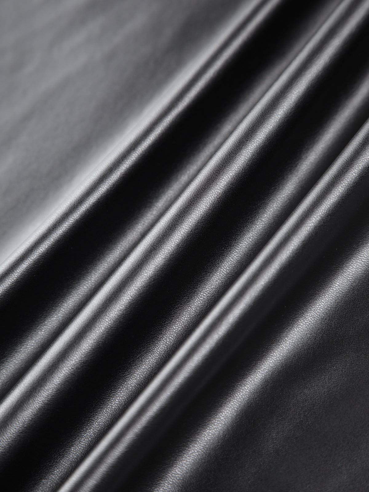 Faux Leather Ruched Slit Midi Skirt Women's Trendy Fashion