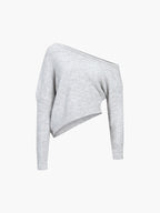 One Shoulder Asymmetric Sweater For Women Casual Style