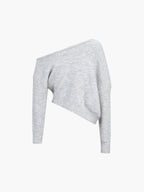 One Shoulder Asymmetric Sweater For Women Casual Style