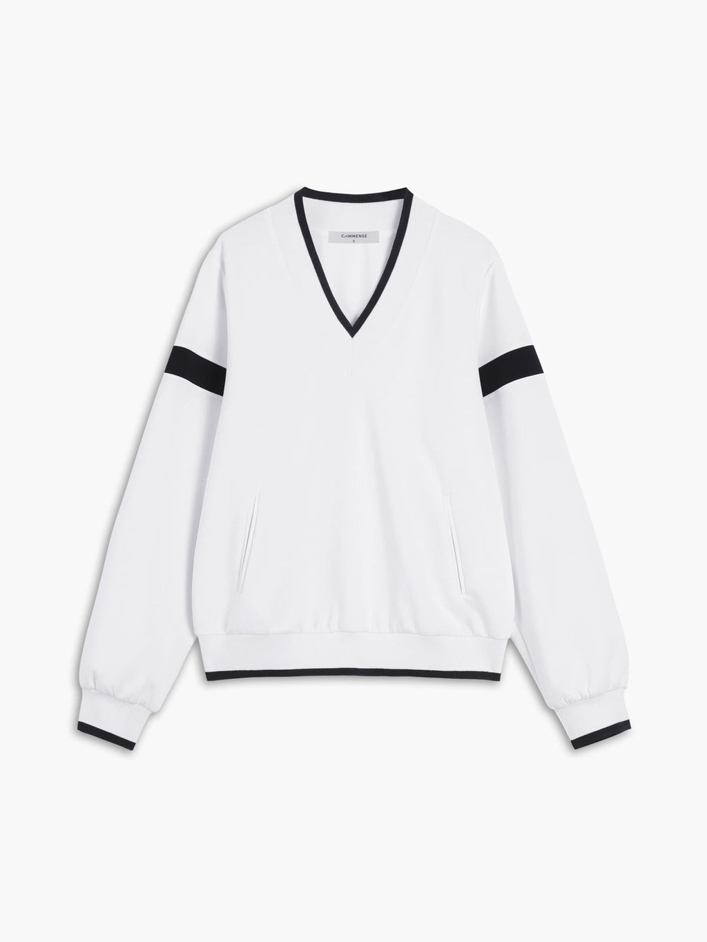 Contrast Trim Oversized Sweatshirt Cozy Casual Unisex Style