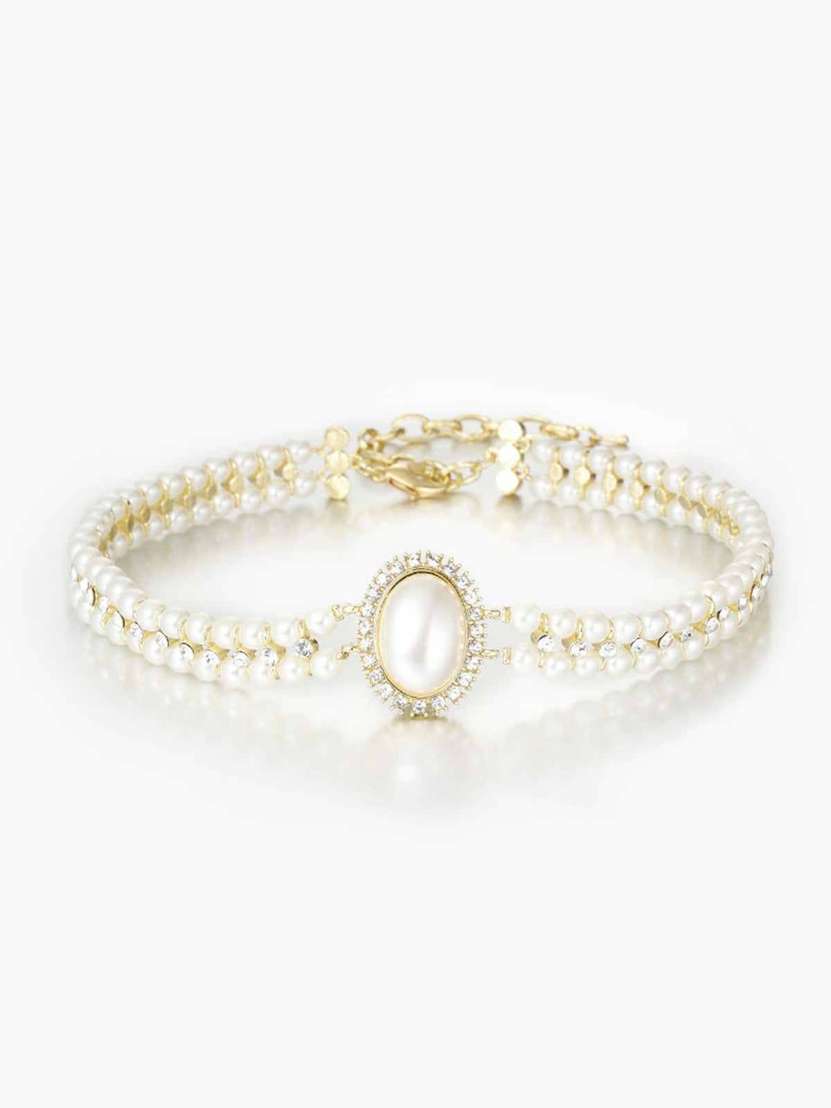 Vintage Double Layer Faux Pearl Choker Necklace Elegant Bridal Accessory