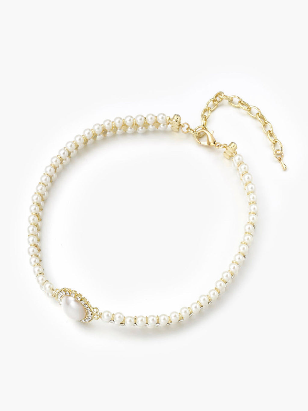 Vintage Double Layer Faux Pearl Choker Necklace Elegant Bridal Accessory