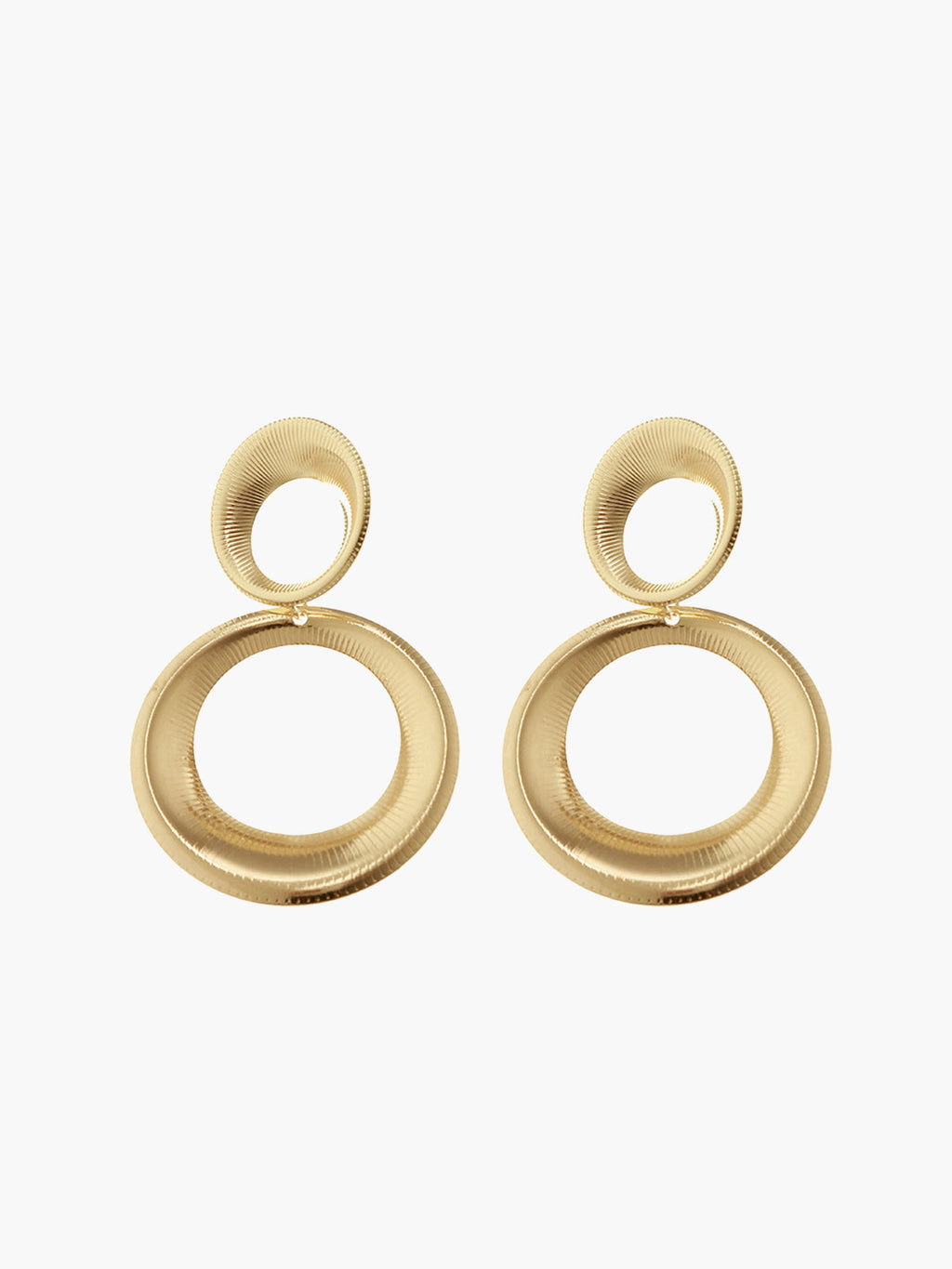 Vintage Round Bold Pendant Earrings for Women Classic Jewelry