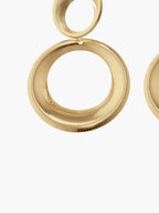 Vintage Round Bold Pendant Earrings for Women Classic Jewelry