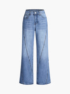 Vintage Denim Straight Leg Jeans Perfect for Everyday Wear
