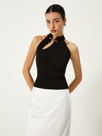 Asymmetrical Button Sweater Vest Stylish Layering Top