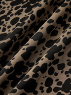 Asymmetric Collar Printed Short Dress for Casual Summer Wear