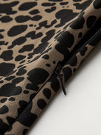 Asymmetric Collar Printed Short Dress for Casual Summer Wear
