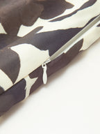 Backless Print Split Zipper Dress Flowy Beachwear Maxi Style