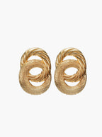 Vintage Cross Circular Drop Earrings with Dangle Accents for Women