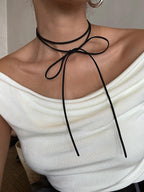 Cord Wrap Necklace for Women, Adjustable Handmade Jewelry