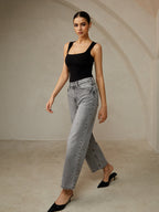 Casual Plain Strappy Top Versatile Everyday Essential