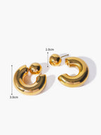 Stylish C-Shaped Earrings for Elegant Evening Wear