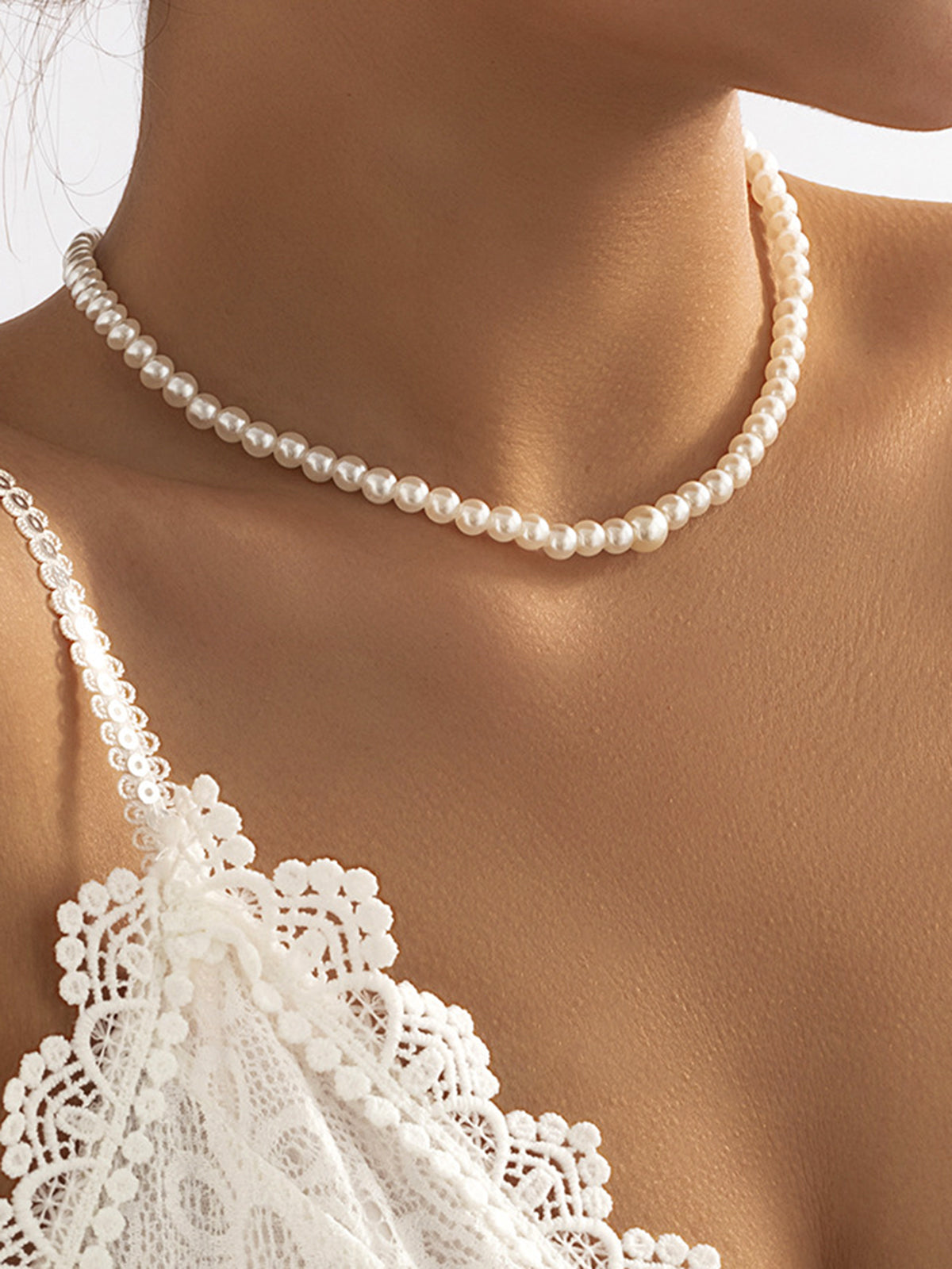 Pearl Beaded Tassel Necklace Handmade Elegant Style