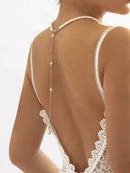 Pearl Beaded Tassel Necklace Handmade Elegant Style