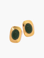 Vintage Cat Eye Stone Earrings Elegant Timeless Fashion Accessory