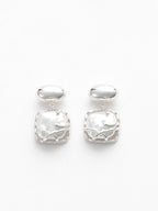 Baroque Pearl Pendant Earrings Handcrafted Silver Vintage Style