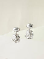 Baroque Pearl Pendant Earrings Handcrafted Silver Vintage Style