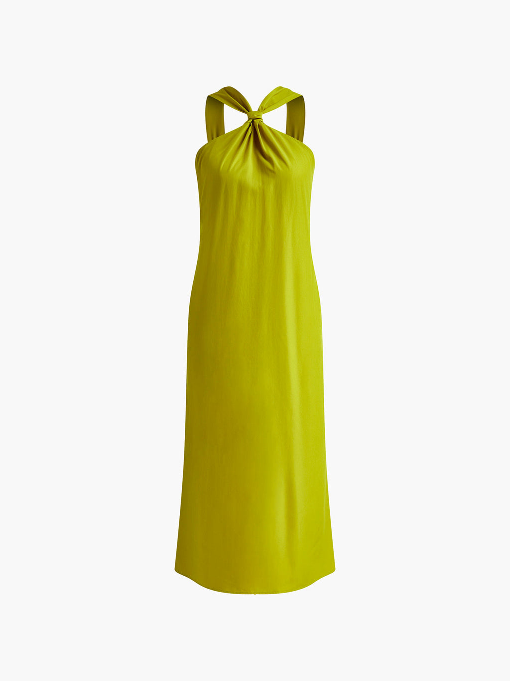 Cross Halter Split Long Evening Gown with Backless Design