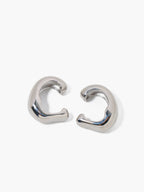 Chunky Hoop Ear Cuff - Silver Non-Pierced Minimalist Jewelry