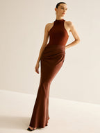 Cutout Panel Sexy Slim Dress for Evening Parties