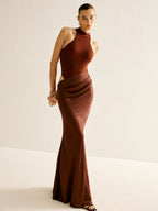 Cutout Panel Sexy Slim Dress for Evening Parties