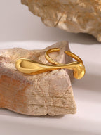 Irregular Water Drop Open Ring Adjustable Statement Piece