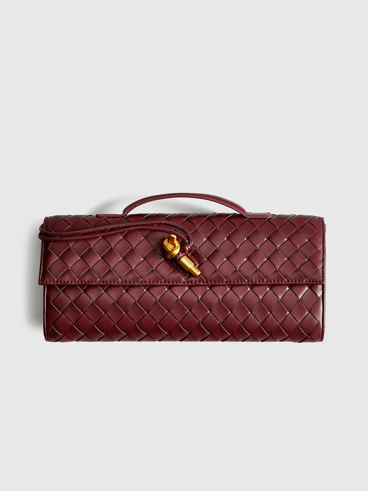 Two Way Woven Flap Clutch Shoulder Bag with Adjustable Strap for Women