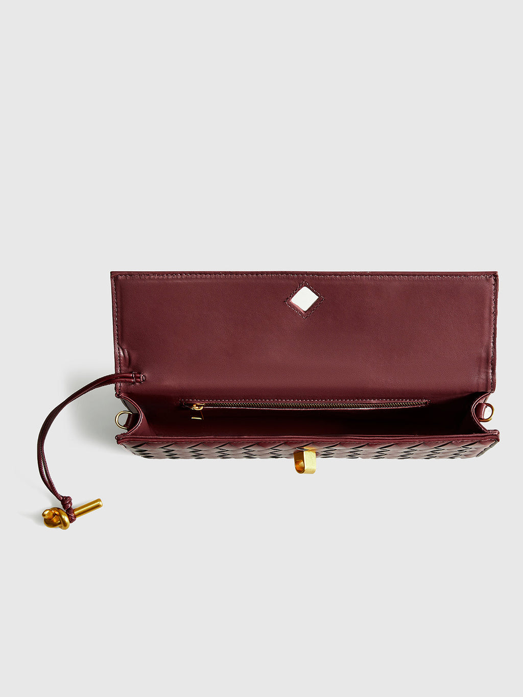 Two Way Woven Flap Clutch Shoulder Bag with Adjustable Strap for Women